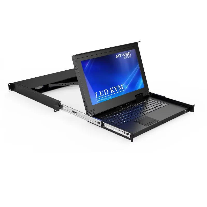 15.6" LCD KVM Switch 8 Port HDMI + 8 Cables, MT-VIKI LED 1U Rackmount LCD KVM Switch Drawer Console
15.6" LCD KVM Switch 8 Port HDMI + 8 Cables, MT-VIKI LED 1U Rackmount LCD KVM Switch Drawer Console