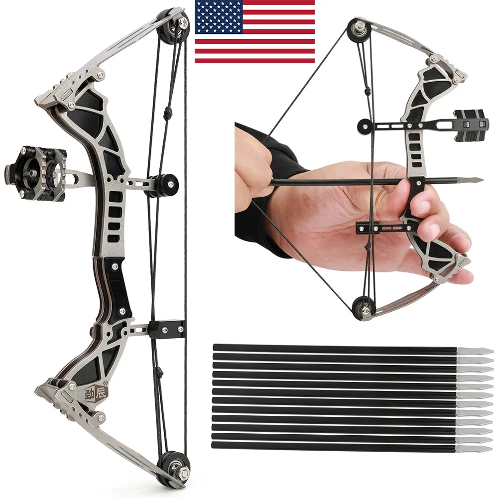 Decompression Mini Pulley Bow 12lbs 9.5 Inch Compound Bow Set with 12pcs Arrows 20m Range for Indoor Outdoor Target Fun Activities
Decompression Mini Pulley Bow 12lbs 9.5 Inch Compound Bow Set with 12pcs Arrows 20m Range for Indoor Outdoor Target Fun Activities