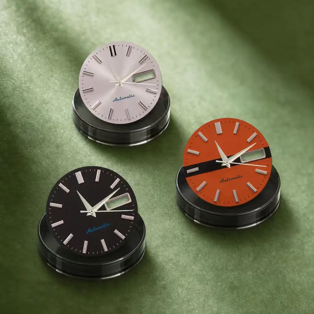 NH NH36 Dial 28.5mm Green Luminous Watch with Dual Calendar Window Watch Faces Watch Accessory for NH36/4R36 Movement S Dial
NH NH36 Dial 28.5mm Green Luminous Watch with Dual Calendar Window Watch Faces Watch Accessory for NH36/4R36 Movement S Dial