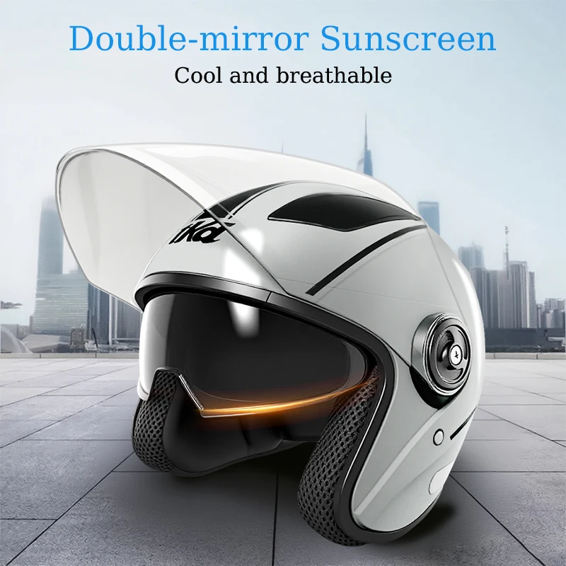 Motorcycle Dual Visor Flip Up Modular Full Face Helmet Anti-fog Street Bike Racing Helmet for Women, Men, 4 Colors
Motorcycle Dual Visor Flip Up Modular Full Face Helmet Anti-fog Street Bike Racing Helmet for Women, Men, 4 Colors