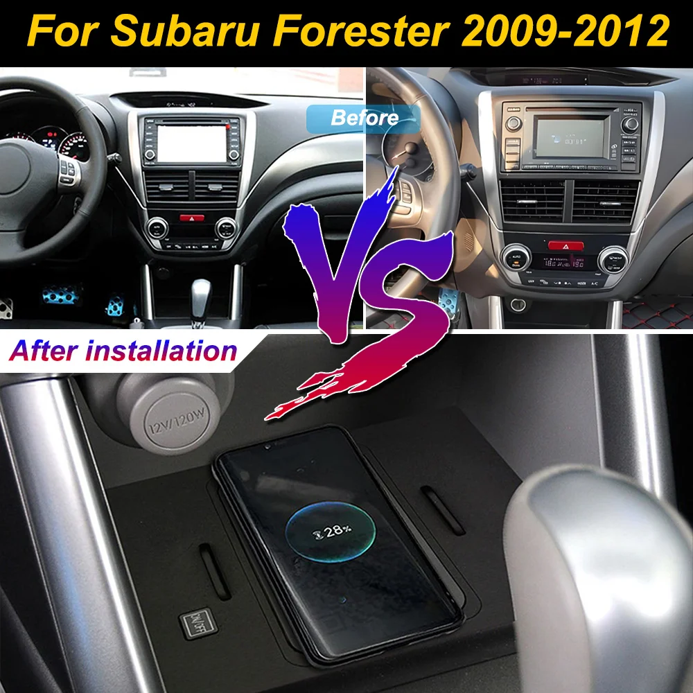2 Din for Subaru Forester 2009-2012 Car Wireless Mobile Phone Charger Center Console Storage 18W iphone fast charge plate holder
2 Din for Subaru Forester 2009-2012 Car Wireless Mobile Phone Charger Center Console Storage 18W iphone fast charge plate holder