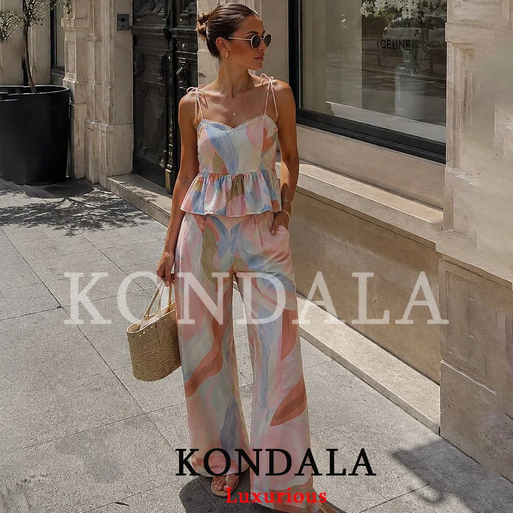 KONDALA Holiday Beach Chic Women Tie Dye Pants Suit Cami Backless Top Long Zipper Pants Fashion 2026 Summer Boho Party Suits
KONDALA Holiday Beach Chic Women Tie Dye Pants Suit Cami Backless Top Long Zipper Pants Fashion 2026 Summer Boho Party Suits