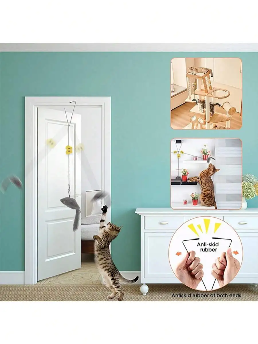 1pc Adjustable Hanging Cat Toy, For Interactive Play And Amusement
1pc Adjustable Hanging Cat Toy, For Interactive Play And Amusement