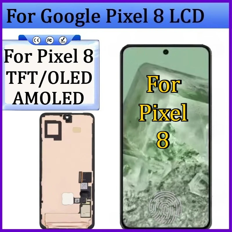 New TFT/OLED/AMOLED for Pixel 8 LCD Display Touch Screen Digitizer Assembly For Google Pixel 8 LCD Replacement Parts
New TFT/OLED/AMOLED for Pixel 8 LCD Display Touch Screen Digitizer Assembly For Google Pixel 8 LCD Replacement Parts