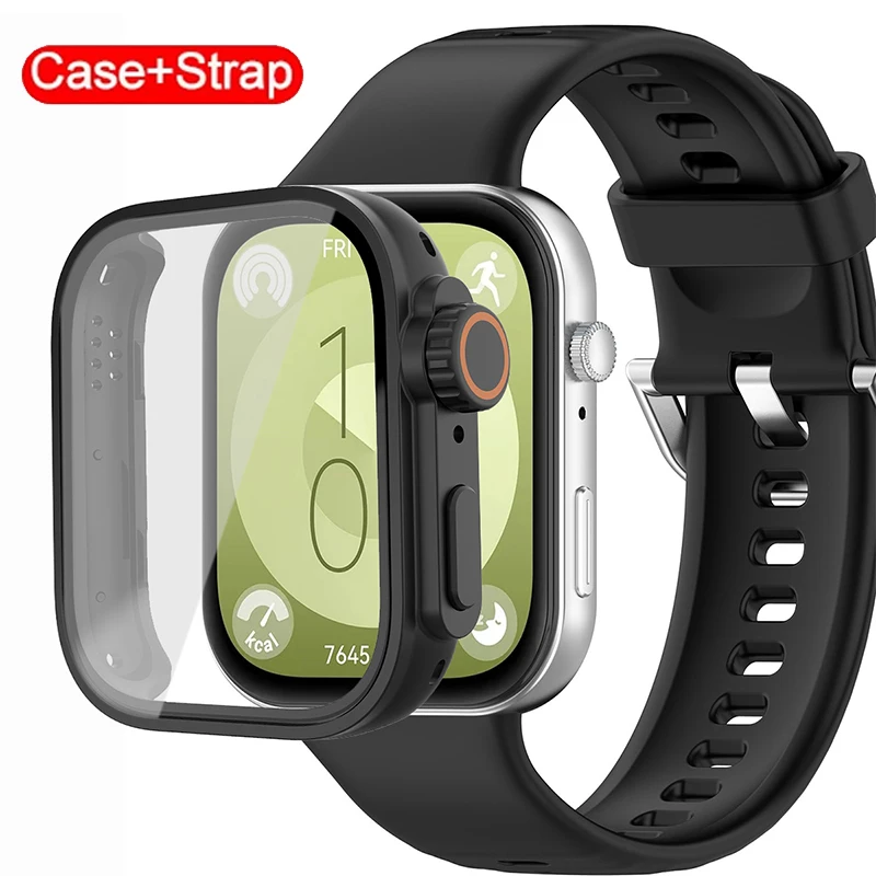 Silicone Strap for Huawei Watch Fit 3 Band With Case Screen Protector Upgrade to Ultra2 cover for Huawei Fit 3 Wrist Accessories
Silicone Strap for Huawei Watch Fit 3 Band With Case Screen Protector Upgrade to Ultra2 cover for Huawei Fit 3 Wrist Accessories