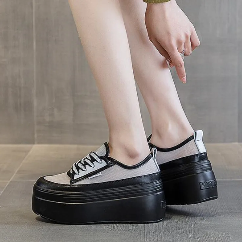8cm Cow Genuine Leather 2026 Autumn Summer Spring New Platform Wedges Vulcanized Lace Up Casual Women Chunky Sneakers Lady Shoes
8cm Cow Genuine Leather 2026 Autumn Summer Spring New Platform Wedges Vulcanized Lace Up Casual Women Chunky Sneakers Lady Shoes