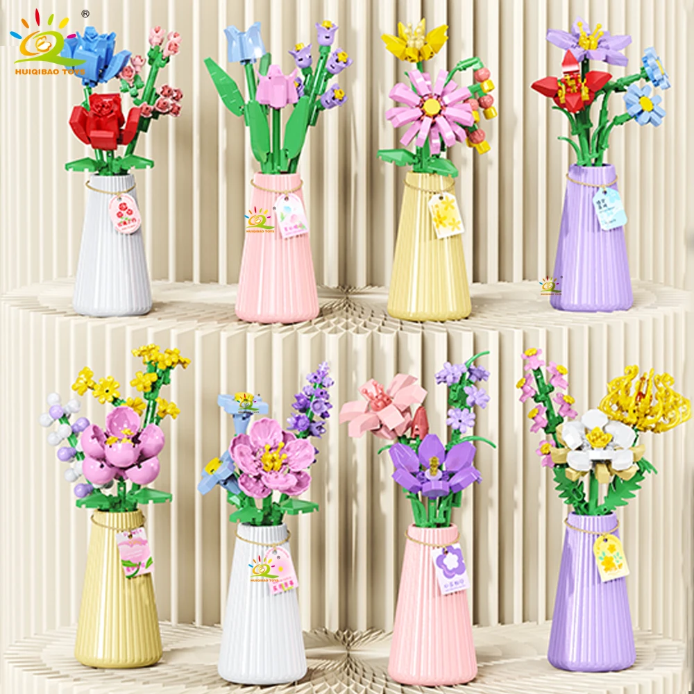 HUIQIBAO MOC Flower Eternal Bouquet with pot Micro Building Block Sunflower Rose Mini Model Brick Toy home Desk Decoration
HUIQIBAO MOC Flower Eternal Bouquet with pot Micro Building Block Sunflower Rose Mini Model Brick Toy home Desk Decoration