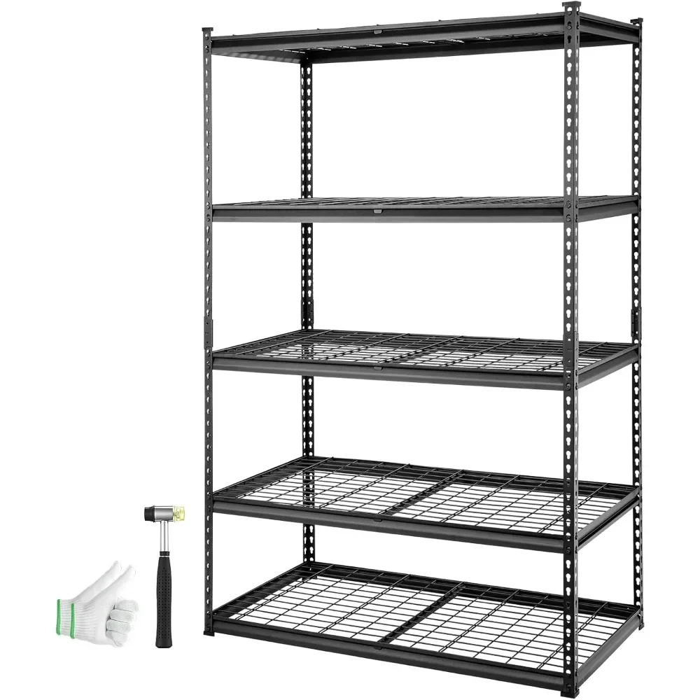 Heavy Duty 5-Tier Metal Shelving Unit - 48"L x 24"W x 72"H Adjustable Garage Storage Rack
Heavy Duty 5-Tier Metal Shelving Unit - 48"L x 24"W x 72"H Adjustable Garage Storage Rack