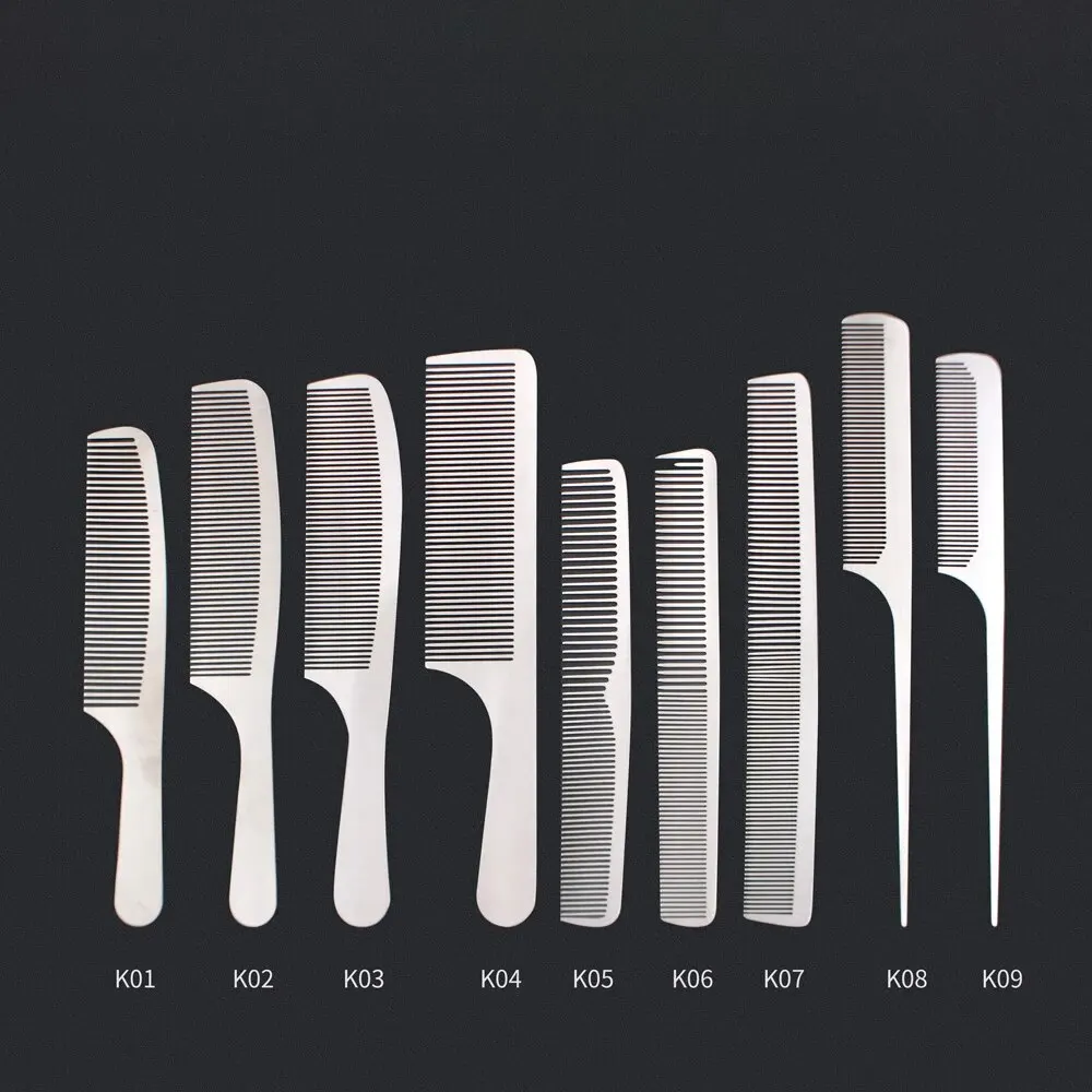 MJ Stainless Steel Cutting Metal Tail Combs Silver Fine Cutting Comb Set Hairdressing Steel Rat Tail Comb
MJ Stainless Steel Cutting Metal Tail Combs Silver Fine Cutting Comb Set Hairdressing Steel Rat Tail Comb