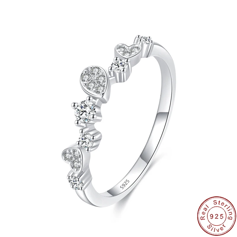 Sparkling European Heart AAA CZ 925 Sterling Silver Ring For Women Birthday Party Wedding Gift Jewelry
Sparkling European Heart AAA CZ 925 Sterling Silver Ring For Women Birthday Party Wedding Gift Jewelry