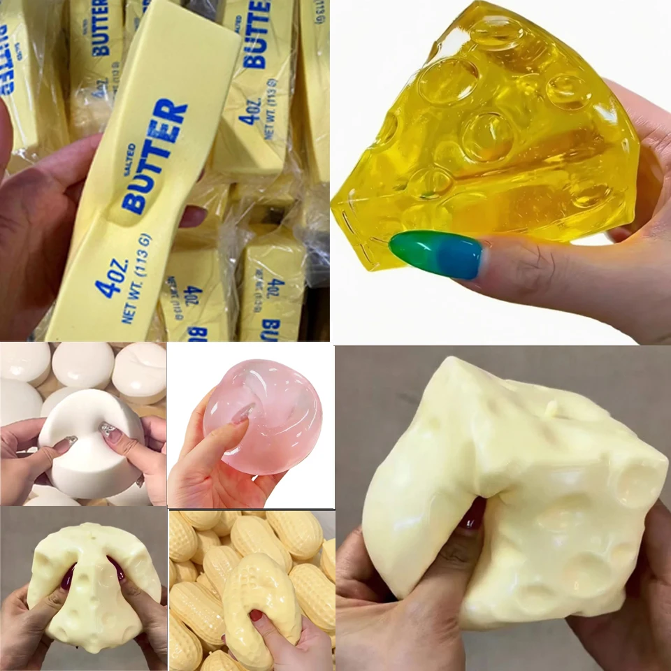 STOCK 6style ##*Jumbo Cheese Cube Stress Ball,Peanut,Butter Stick Squeezed Soft, Suitable for Adults, Parties,Games Squishy Toys
STOCK 6style ##*Jumbo Cheese Cube Stress Ball,Peanut,Butter Stick Squeezed Soft, Suitable for Adults, Parties,Games Squishy Toys