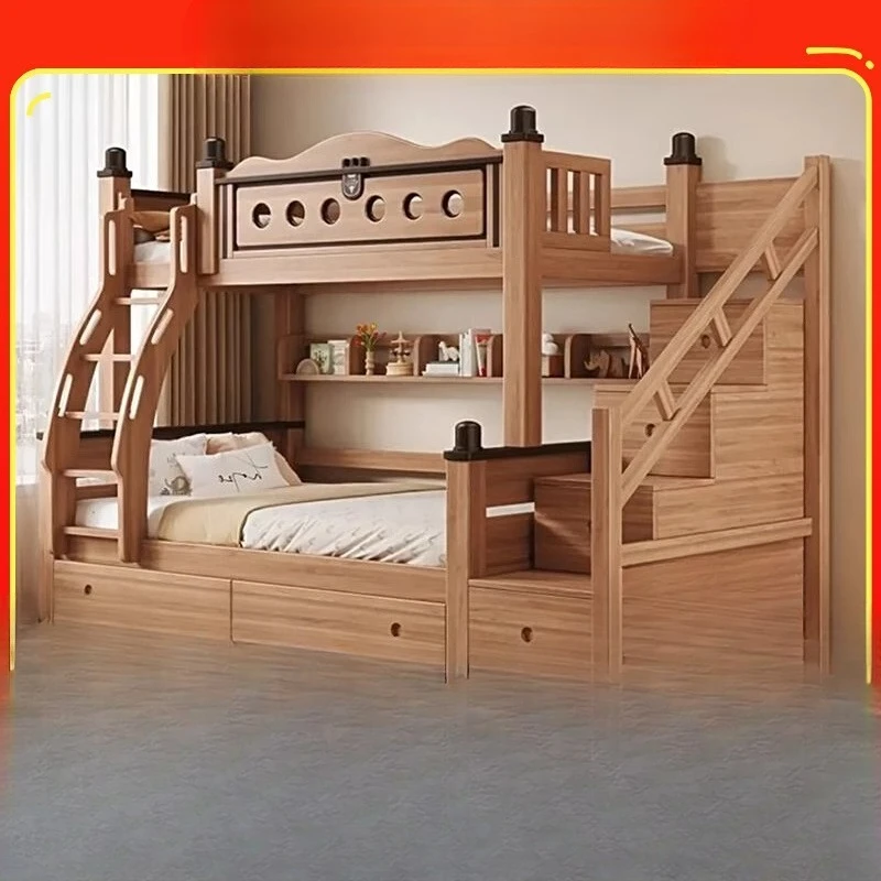 Walnut bunk Children's high and low Two-layer split Double solid wood bunk Household mother-child
Walnut bunk Children's high and low Two-layer split Double solid wood bunk Household mother-child