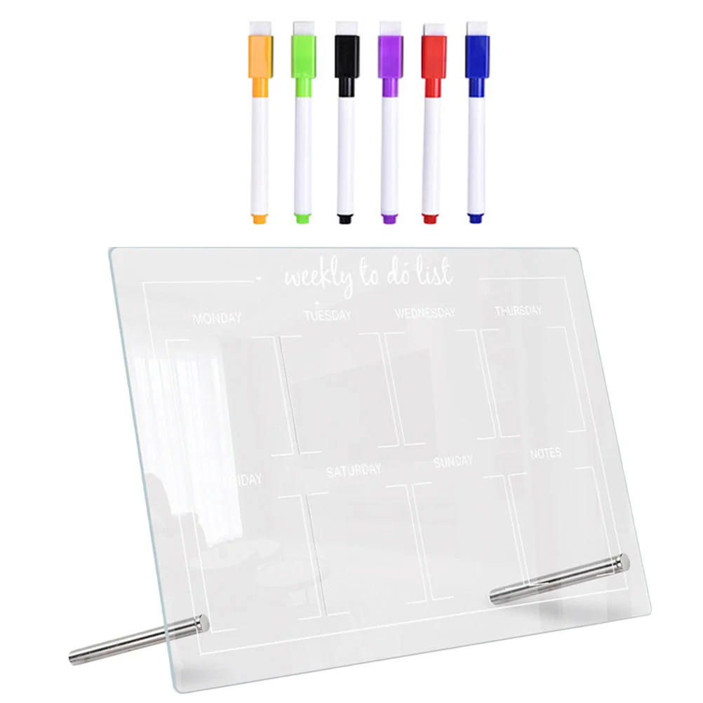 1Set Reusable Dry Erase Board Clear Acrylic Message Board for Desk Household Family Reminder Planner Weekly Calendar Task
1Set Reusable Dry Erase Board Clear Acrylic Message Board for Desk Household Family Reminder Planner Weekly Calendar Task