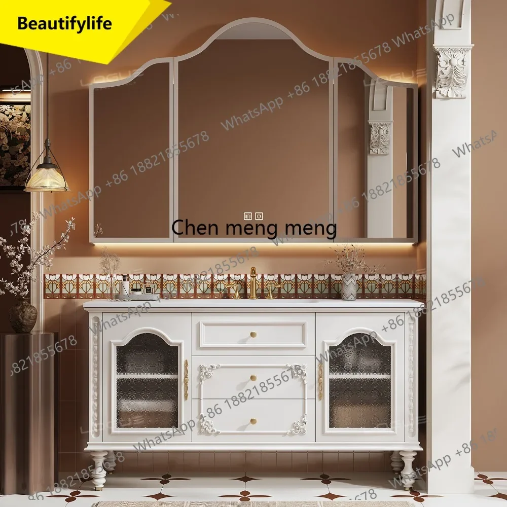 6239 Oak floor-to-ceiling French retro bathroom cabinet combination washbasin integrated basin
6239 Oak floor-to-ceiling French retro bathroom cabinet combination washbasin integrated basin