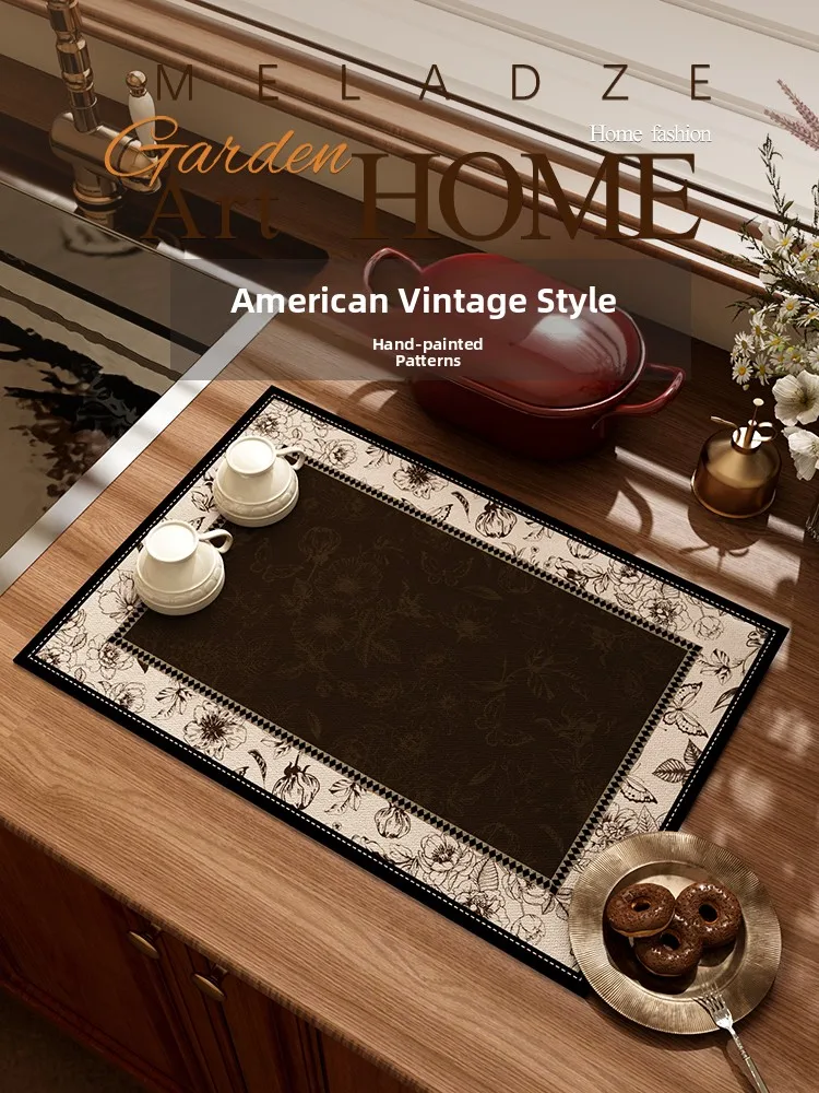 Коричневый винтажный кухонный обеденный коврик, впитывающий дренаж воды, коврик для кофе, коврик для барной стойки, современная скатерть Simplici Sle
Коричневый винтажный кухонный обеденный коврик, впитывающий дренаж воды, коврик для кофе, коврик для барной стойки, современная скатерть Simplici Sle