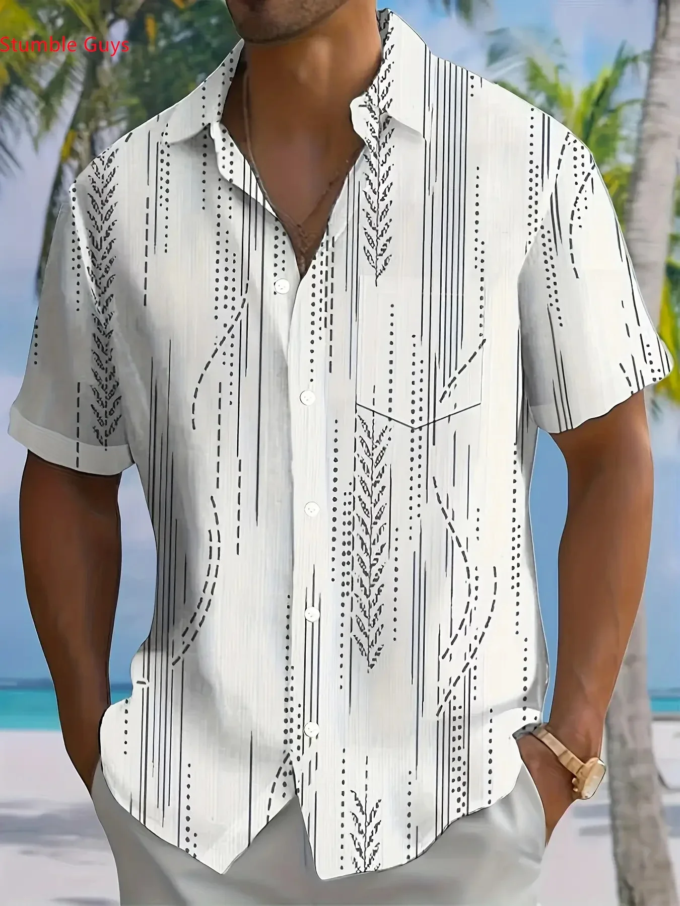High Street Fashion Men's Hawaiian Shirt Summer Man Short Sleeve Bold Beach Print Relaxed Fit Trendy Vacation Party Tops
High Street Fashion Men's Hawaiian Shirt Summer Man Short Sleeve Bold Beach Print Relaxed Fit Trendy Vacation Party Tops