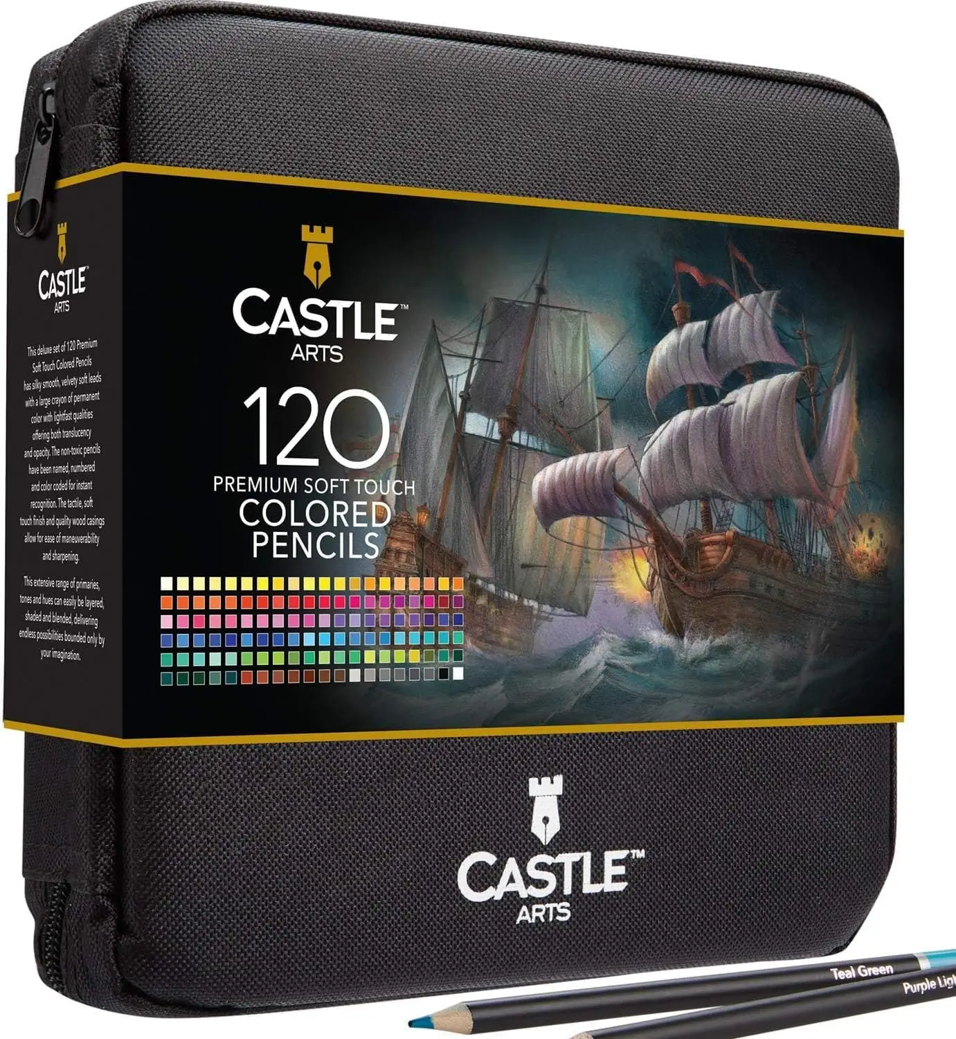120 Premium Coloring Pencils in Zipper Case, Soft Core, Rich Pigments for Adults & Artists
120 Premium Coloring Pencils in Zipper Case, Soft Core, Rich Pigments for Adults & Artists