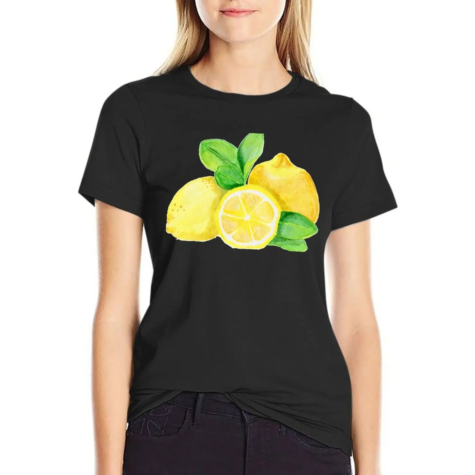 Watercolor lemon T-Shirt Short sleeve tee plus sizes cute clothes cropped t shirts for Women
Watercolor lemon T-Shirt Short sleeve tee plus sizes cute clothes cropped t shirts for Women