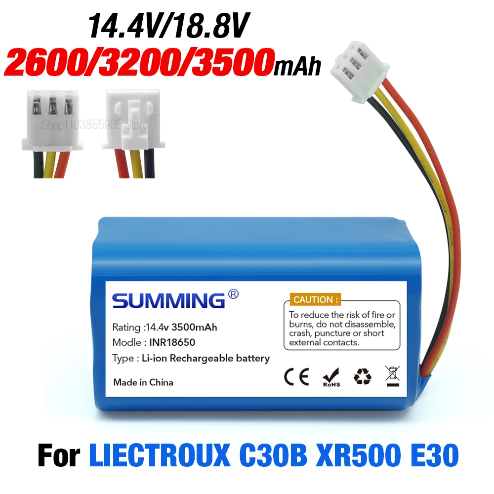 14.4V/14.8V 3.5Ah 18650 li-ion battery For LIECTROUX C30B XR500 E30 For PROSCENIC 800T 830P 820P 820T 820S Robot Vacuum Cleaner
14.4V/14.8V 3.5Ah 18650 li-ion battery For LIECTROUX C30B XR500 E30 For PROSCENIC 800T 830P 820P 820T 820S Robot Vacuum Cleaner