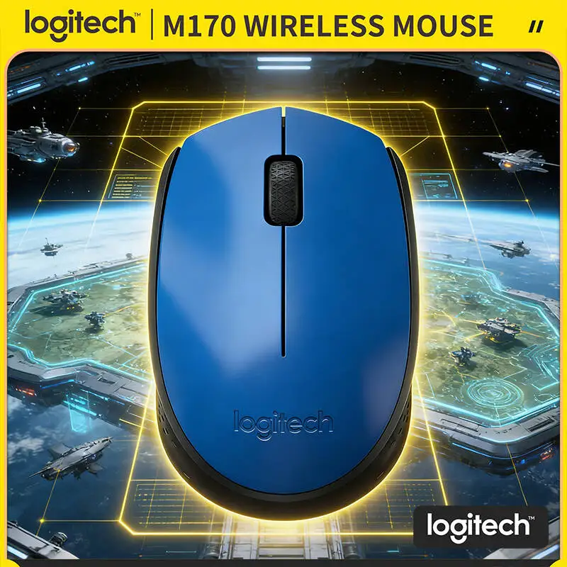 Lightweight Logitech M170 Wireless Mouse 12-Month Battery 2.4GHz USB Receiver for Daily Office Home Use