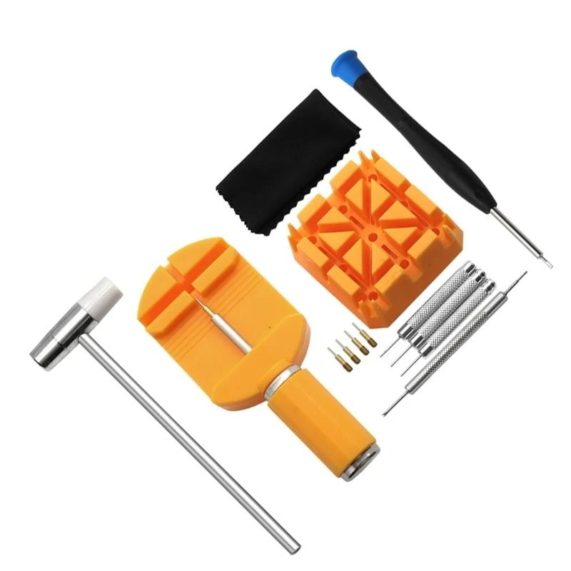 652F Watch Band Adjustment 19Pieces Watch Strap Repair Tool with Stainless Steel Pin and Hammers for Link Removal
652F Watch Band Adjustment 19Pieces Watch Strap Repair Tool with Stainless Steel Pin and Hammers for Link Removal