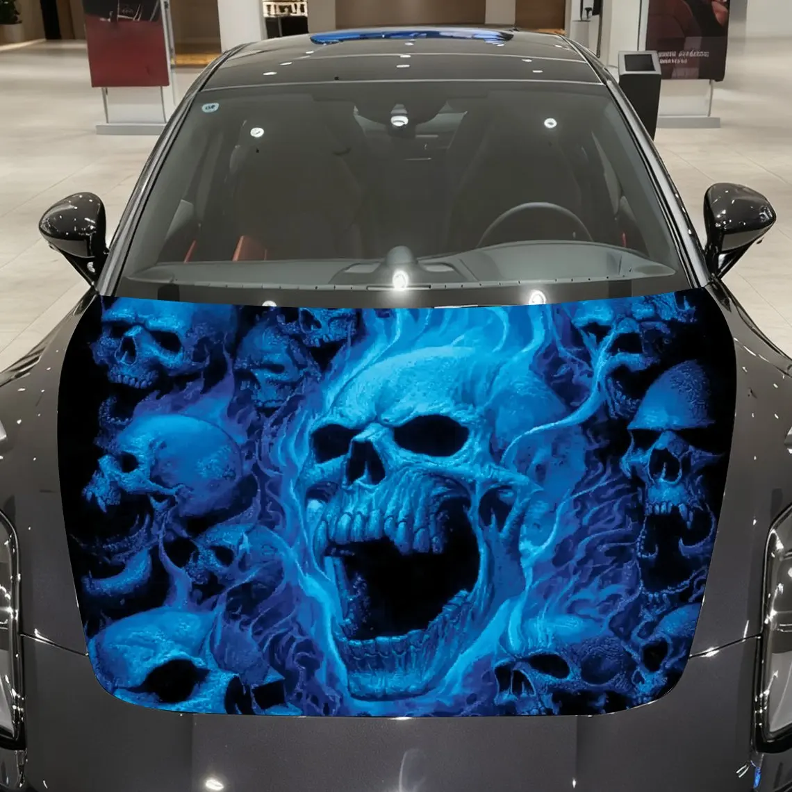 Blue Flame Skull Car Hood Stickers,stunning Car Film Stickers,waterproof And Wear-resistant,suitable For All Cars,decorative Hoo
Blue Flame Skull Car Hood Stickers,stunning Car Film Stickers,waterproof And Wear-resistant,suitable For All Cars,decorative Hoo