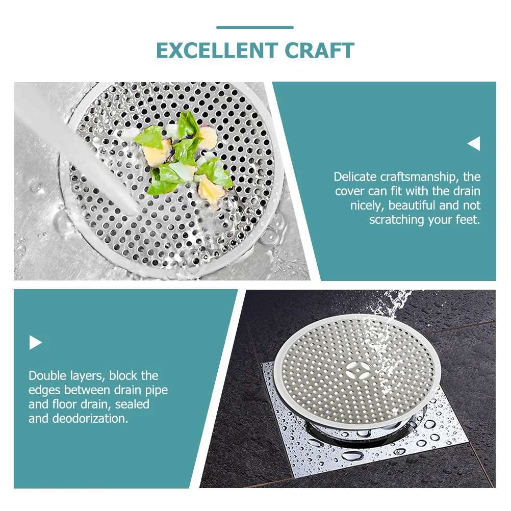 2Pcs Stainless Steel Sink Drain Cover Hair Collector Double Layers Sealed Fine Filtering Easy to Use for Bathroom and Kitchen
2Pcs Stainless Steel Sink Drain Cover Hair Collector Double Layers Sealed Fine Filtering Easy to Use for Bathroom and Kitchen