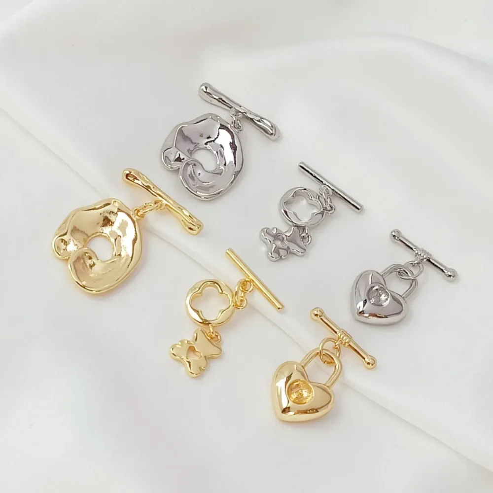 14K Gold-plated Color White K Bear Shaped Heart Hollow Heart-shaped OT Clasp DIY Handmade Bracelet Necklace Ending Clasp
14K Gold-plated Color White K Bear Shaped Heart Hollow Heart-shaped OT Clasp DIY Handmade Bracelet Necklace Ending Clasp