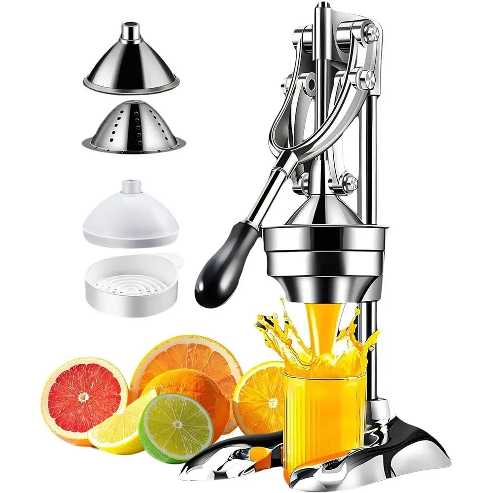Heavy-Duty Stainless Steel Citrus Juicer - Commercial Grade Lemon, Orange, Pomegranate Squeezer, Easy Clean
Heavy-Duty Stainless Steel Citrus Juicer - Commercial Grade Lemon, Orange, Pomegranate Squeezer, Easy Clean