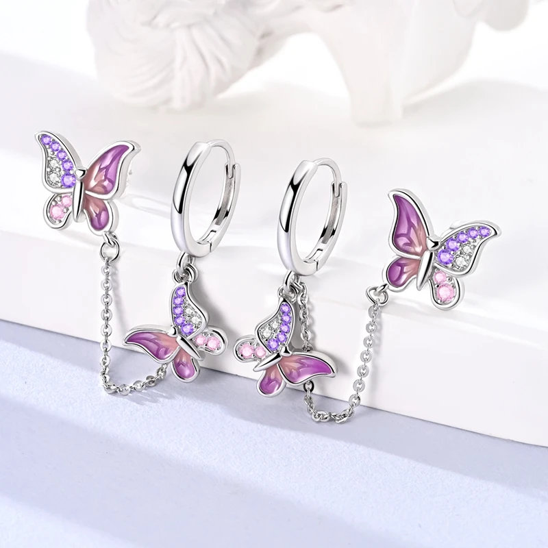 925 Sterling Silver Beautiful Fluttering Dance Butterfly Women Earrings Brilliant Wedding Engagement Star Earrings Jewelry Gift
925 Sterling Silver Beautiful Fluttering Dance Butterfly Women Earrings Brilliant Wedding Engagement Star Earrings Jewelry Gift
