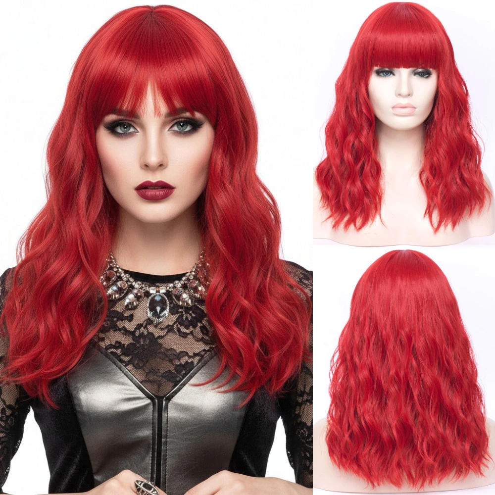 Short Red Wavy Synthetic Wig with Bangs Fluffy Heat Resistant Lolita Cosplay Wig for Women Daily Party Use
Short Red Wavy Synthetic Wig with Bangs Fluffy Heat Resistant Lolita Cosplay Wig for Women Daily Party Use