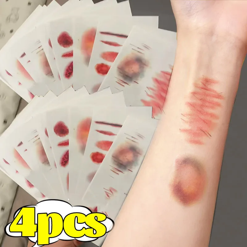 Halloween Wound Bruising Temporary Tattoos Cosplay Waterproof Arm Ankle Scar Tattoo Stickers Lasting Fake Tattoo for Women Men
Halloween Wound Bruising Temporary Tattoos Cosplay Waterproof Arm Ankle Scar Tattoo Stickers Lasting Fake Tattoo for Women Men