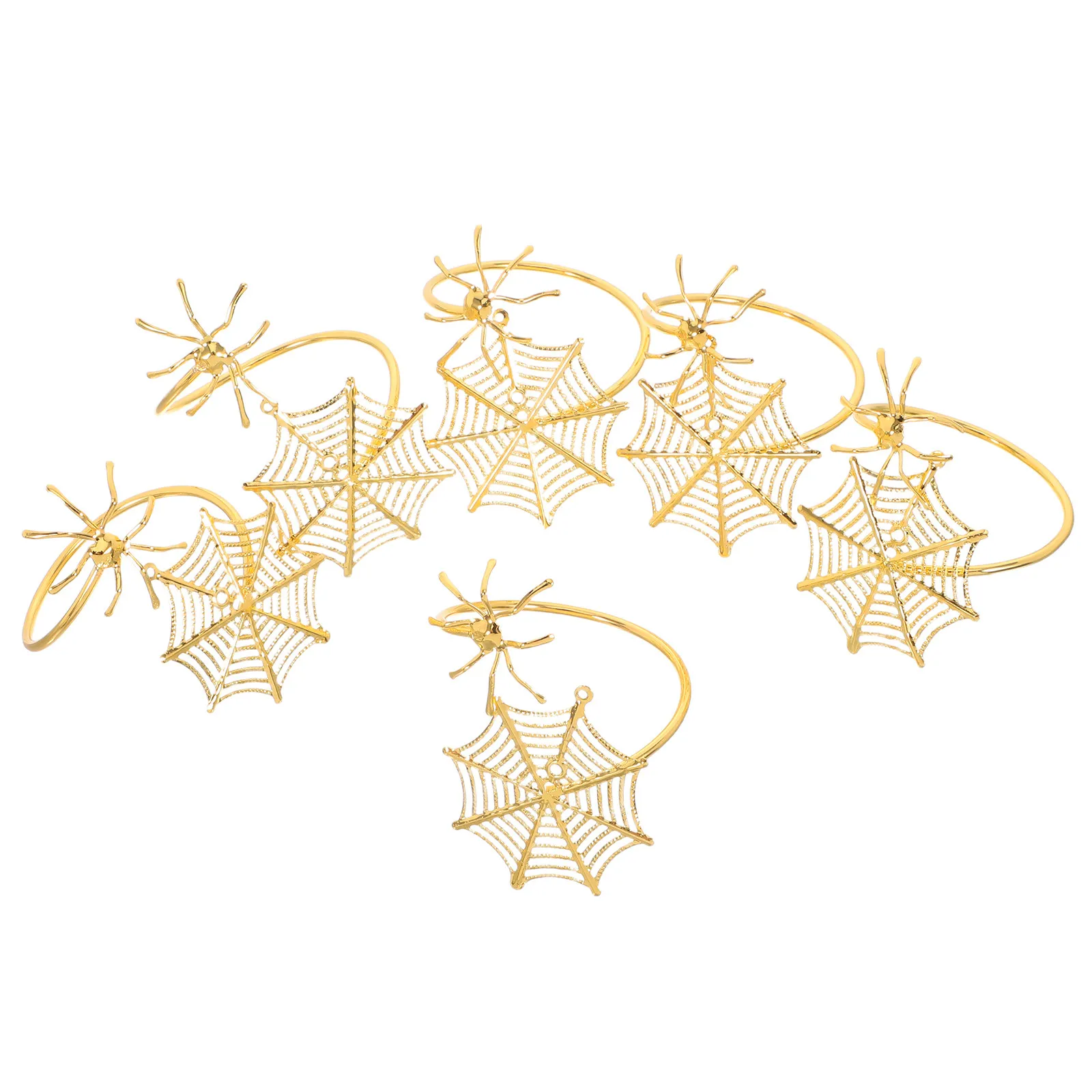 Набор из 6 металлических колец для салфеток в виде пауков на Хэллоуин, держатели для салфеток, украшения для стола, праздничные принадлежности, металлические кольца-пряжки для салфеток
Набор из 6 металлических колец для салфеток в виде пауков на Хэллоуин, держатели для салфеток, украшения для стола, праздничные принадлежности, металлические кольца-пряжки для салфеток