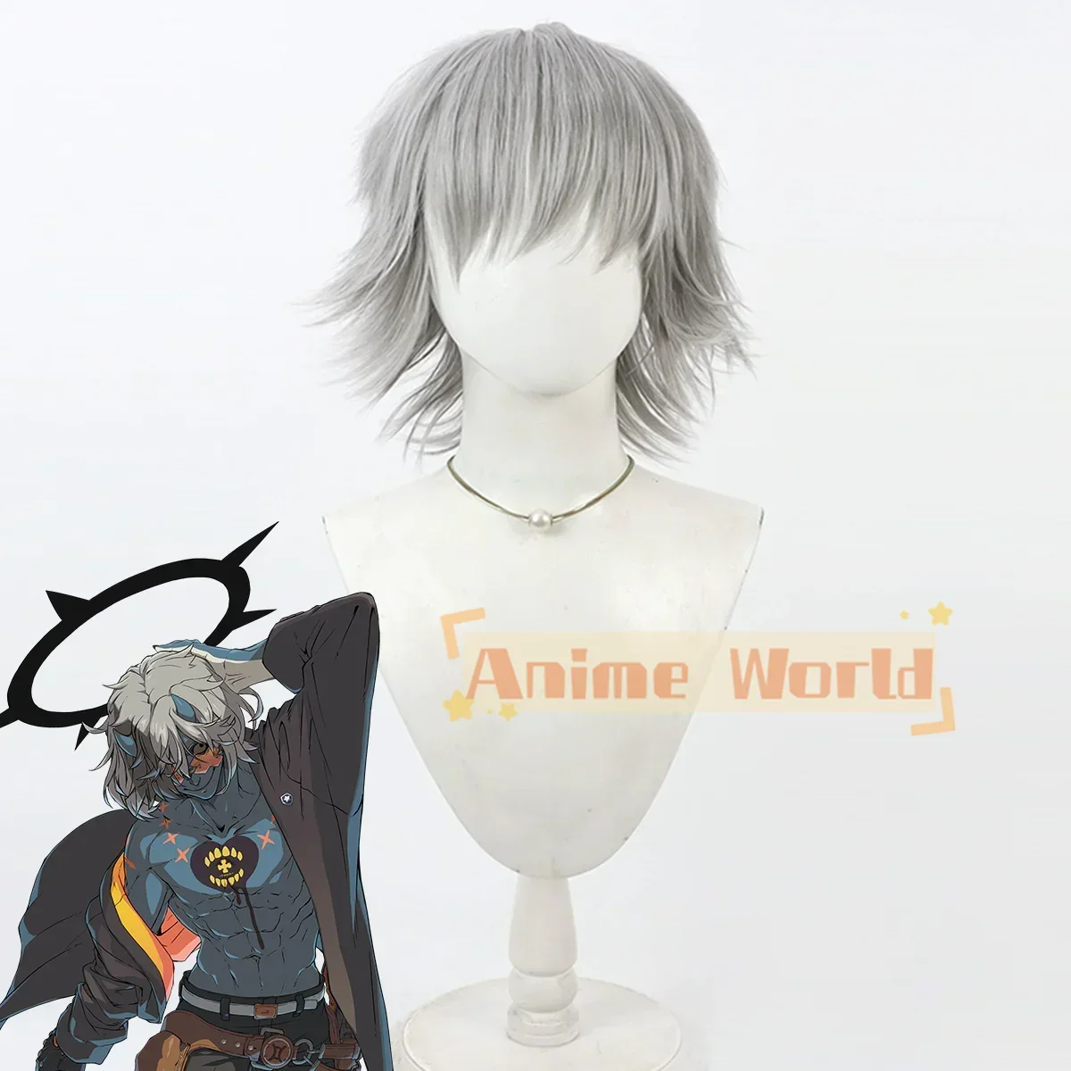 Guilty Gear STRIVE Happy Chaos Glasses Cosplay Grey Cosplay Wig Halloween Synthetic Hair Heat with Hairpin
Guilty Gear STRIVE Happy Chaos Glasses Cosplay Grey Cosplay Wig Halloween Synthetic Hair Heat with Hairpin