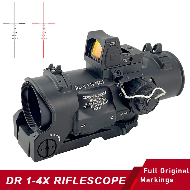 Прицел DR 1-4x GEN3, двойная ролевая оптическая лупа, охотничий прицел Mil-Dot с подсветкой и прицелом Docter Red Dot, тактическое снаряжение
Прицел DR 1-4x GEN3, двойная ролевая оптическая лупа, охотничий прицел Mil-Dot с подсветкой и прицелом Docter Red Dot, тактическое снаряжение