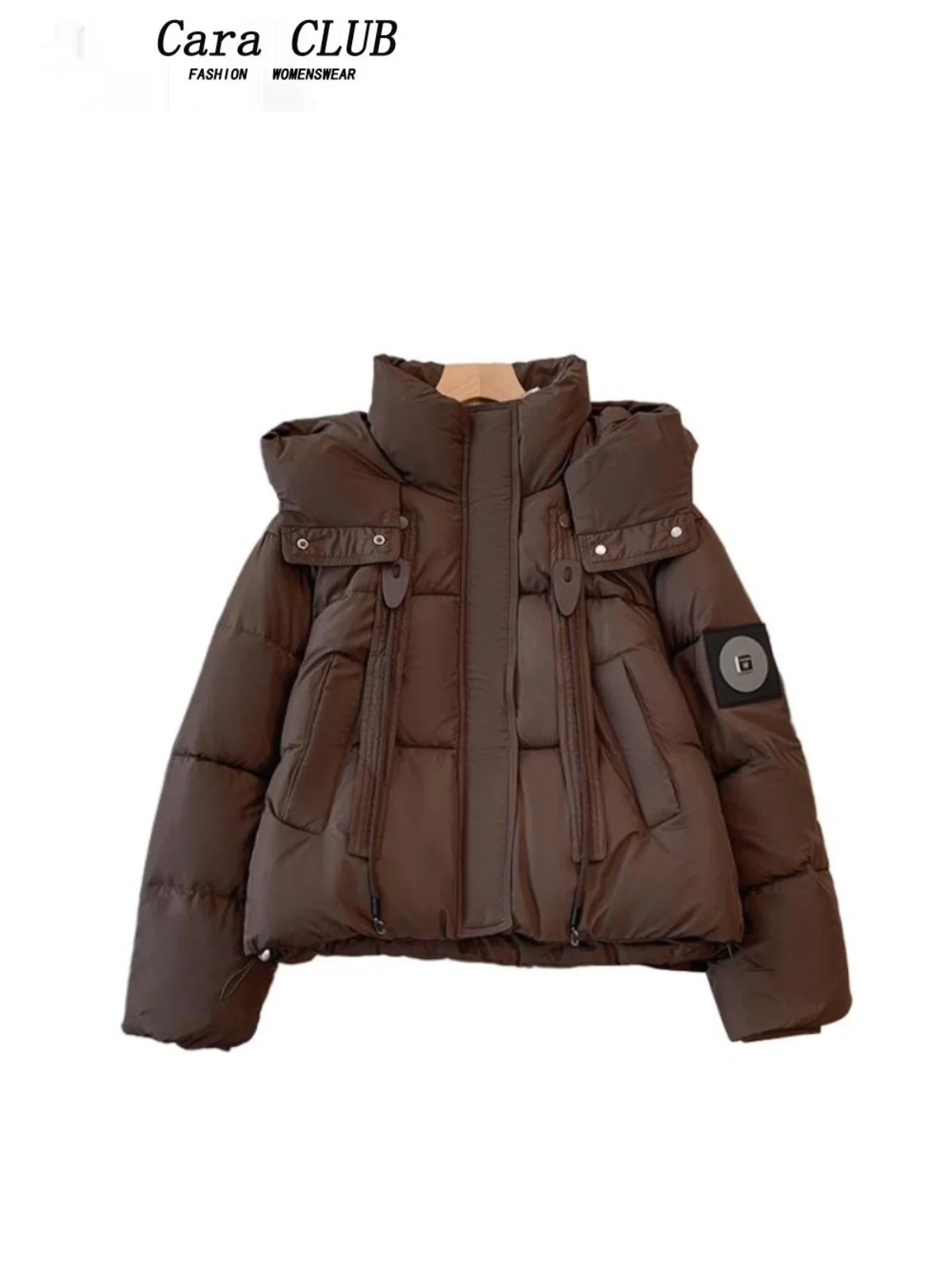 CaraCLUB, большой размер, пуховый хлопковый топ с капюшоном, женский свободный утягивающий уникальный топ для больших размеров, женский повседневный корейский топ
CaraCLUB, большой размер, пуховый хлопковый топ с капюшоном, женский свободный утягивающий уникальный топ для больших размеров, женский повседневный корейский топ