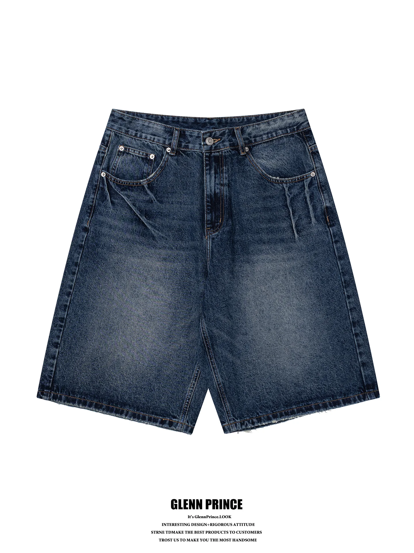 GPstudio American Street Lightning Pattern Seven-Foot Men's Jeans Summer Design Sense Washed out Straight Leg Mid-Pant
GPstudio American Street Lightning Pattern Seven-Foot Men's Jeans Summer Design Sense Washed out Straight Leg Mid-Pant