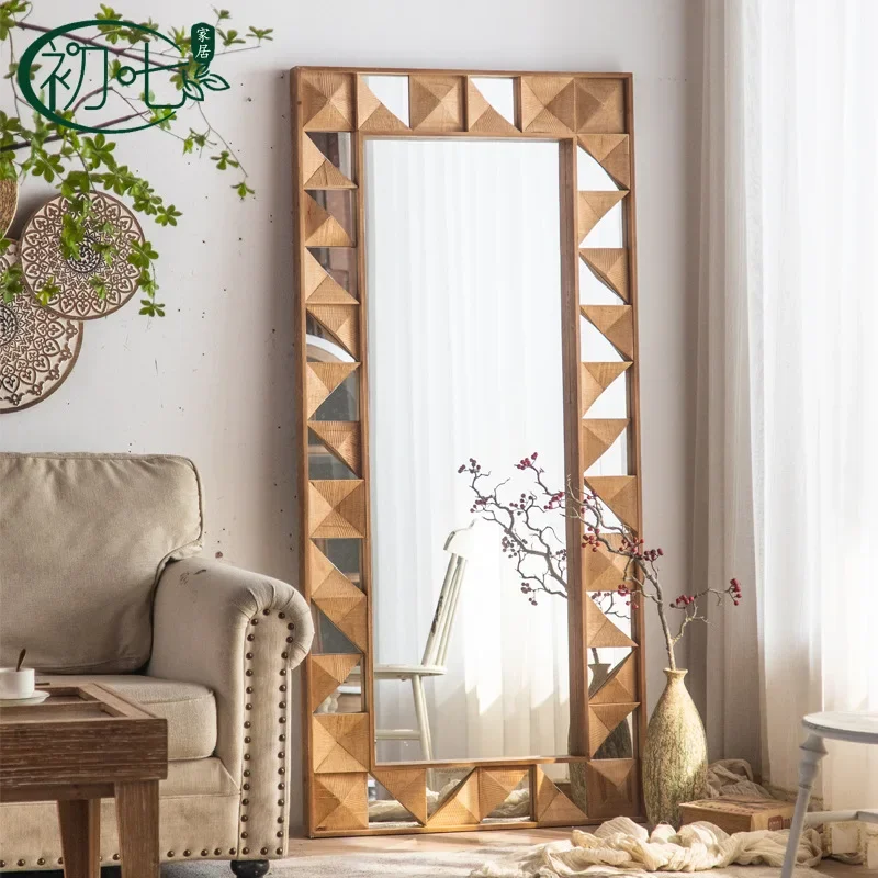 American retro mirror clothing store fitting mirror homestay bedroom full body mirror
American retro mirror clothing store fitting mirror homestay bedroom full body mirror