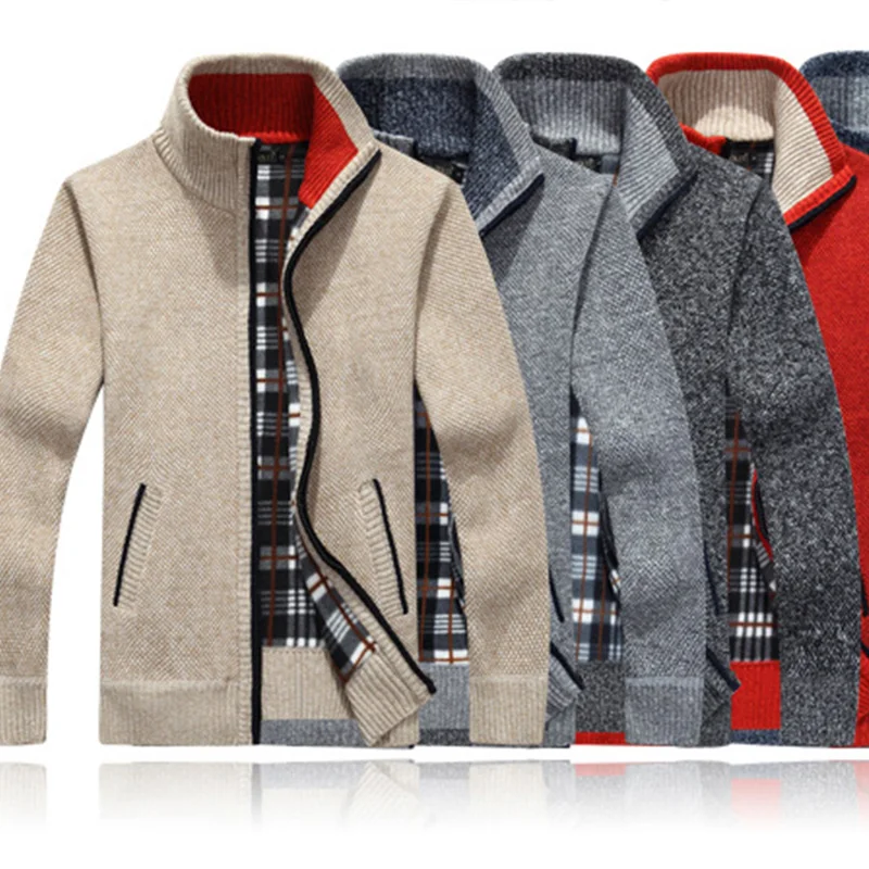 Winter Thick Men's Knitted Sweater Coat Long Sleeve Zipper Cardigan Fleece Full Zip Male Causal Plus Size Clothing for Autumn
Winter Thick Men's Knitted Sweater Coat Long Sleeve Zipper Cardigan Fleece Full Zip Male Causal Plus Size Clothing for Autumn
