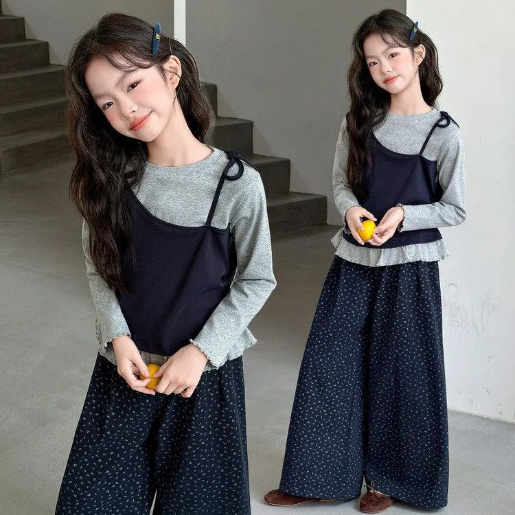 2026 New Spring Autumn Girls Korean Style Two Piece Set Elegant Loose Simple Trendy Outfit For Middle And Older Kids Cool
2026 New Spring Autumn Girls Korean Style Two Piece Set Elegant Loose Simple Trendy Outfit For Middle And Older Kids Cool