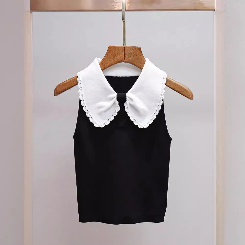 【Gift Free】New Fashion French Sweet Contrast Color Bow Sleeveless Cropped Knit Top Chic Versatile Women Tank
【Gift Free】New Fashion French Sweet Contrast Color Bow Sleeveless Cropped Knit Top Chic Versatile Women Tank