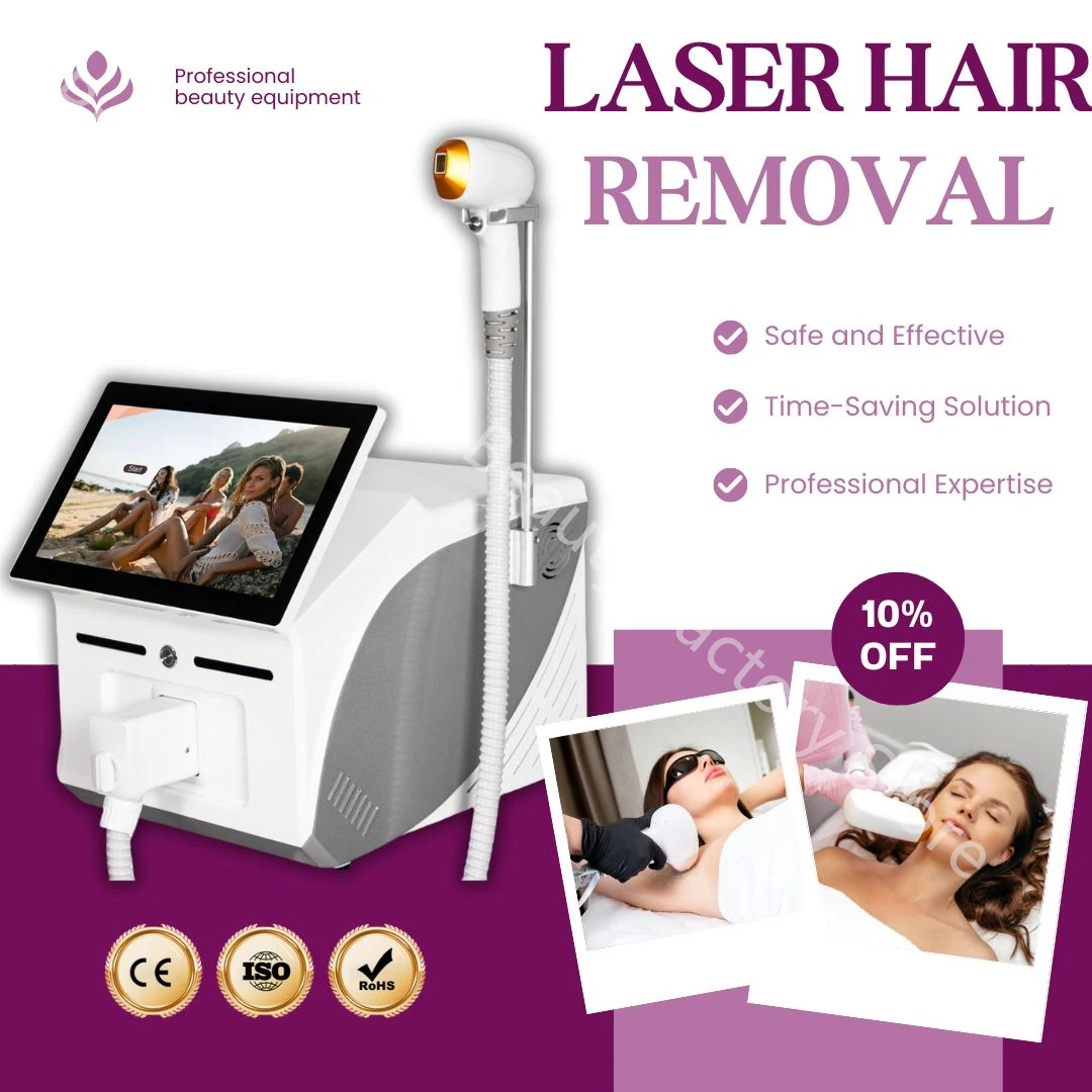 808nm Diode Laser Hair Removal Machine Professional 3 Wavelength Painless Permanent Epilation Device For All Skin Types
808nm Diode Laser Hair Removal Machine Professional 3 Wavelength Painless Permanent Epilation Device For All Skin Types