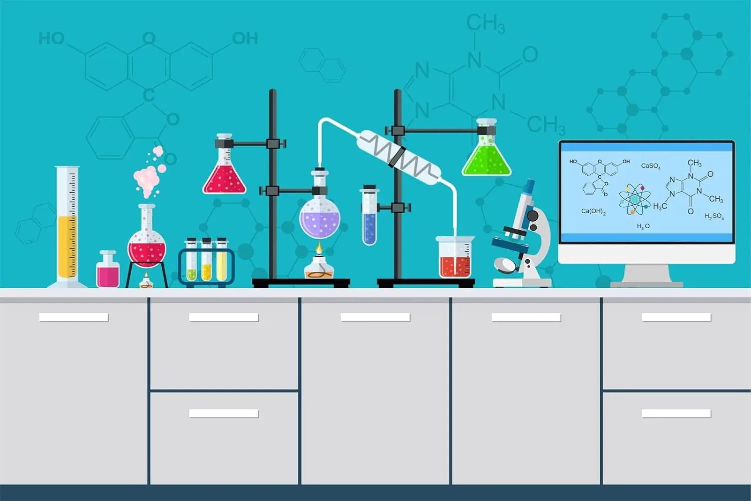 Cartoon Chemistry Lab Science Research Mad Scientist kids children Party Banner Studio photo background photography backdrop
Cartoon Chemistry Lab Science Research Mad Scientist kids children Party Banner Studio photo background photography backdrop