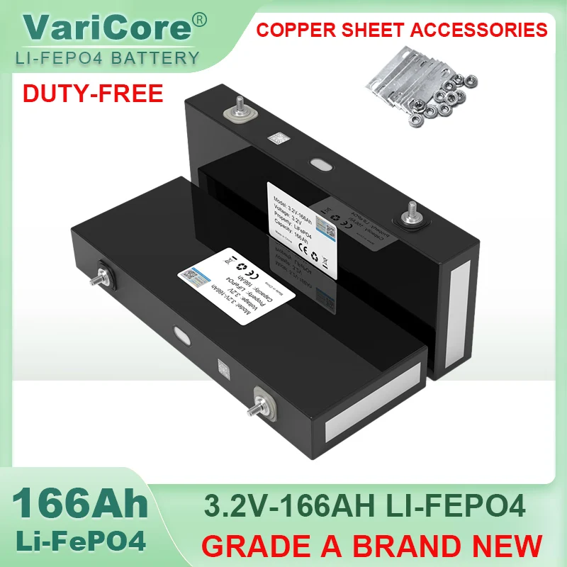 Класс A, новая 3,2 В 166 Ач LiFePO4 аккумуляторная батарея DIY 4s 12 В 24 В гольф-кара мотоцикл электромобиль дорожные солнечные батареи
Класс A, новая 3,2 В 166 Ач LiFePO4 аккумуляторная батарея DIY 4s 12 В 24 В гольф-кара мотоцикл электромобиль дорожные солнечные батареи