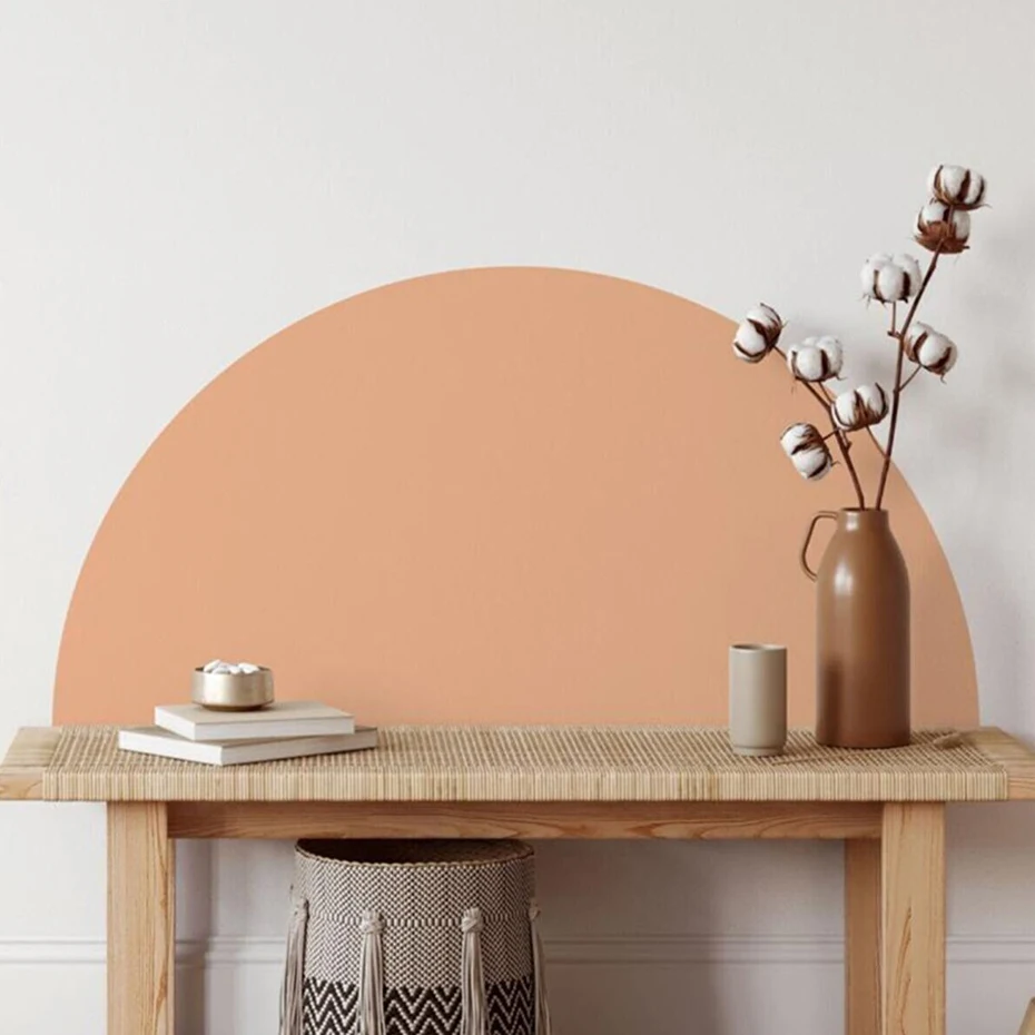 Bohemian Half Circle Pink Beige Graphic Wall Sticker Removable Vinyl Wall Decal Peel and Stick Living Room Interior Home Decor
Bohemian Half Circle Pink Beige Graphic Wall Sticker Removable Vinyl Wall Decal Peel and Stick Living Room Interior Home Decor