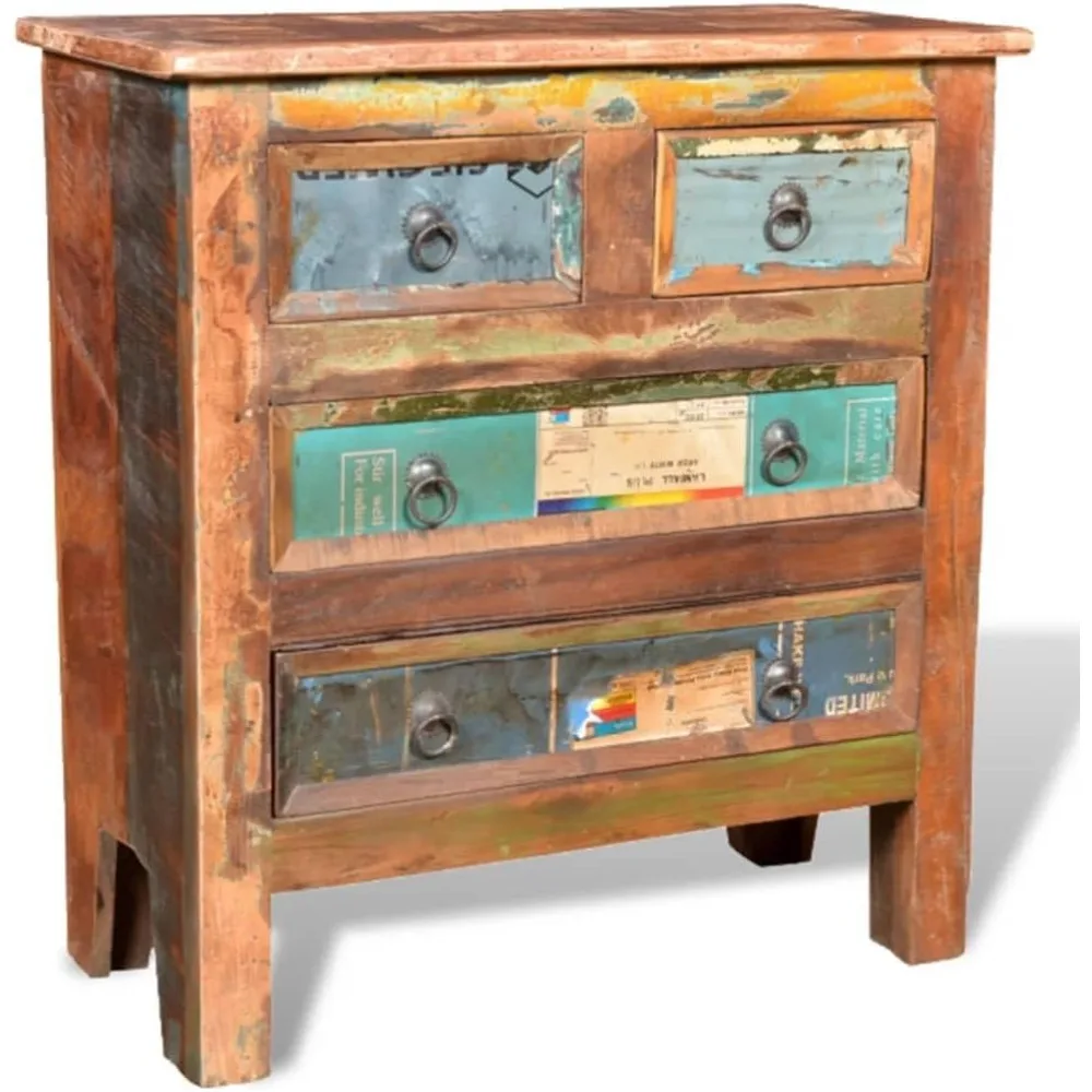 A file cabinet made of recycled solid wood, equipped with 4 drawers, durable and unique style, is a retro file cabinet
A file cabinet made of recycled solid wood, equipped with 4 drawers, durable and unique style, is a retro file cabinet