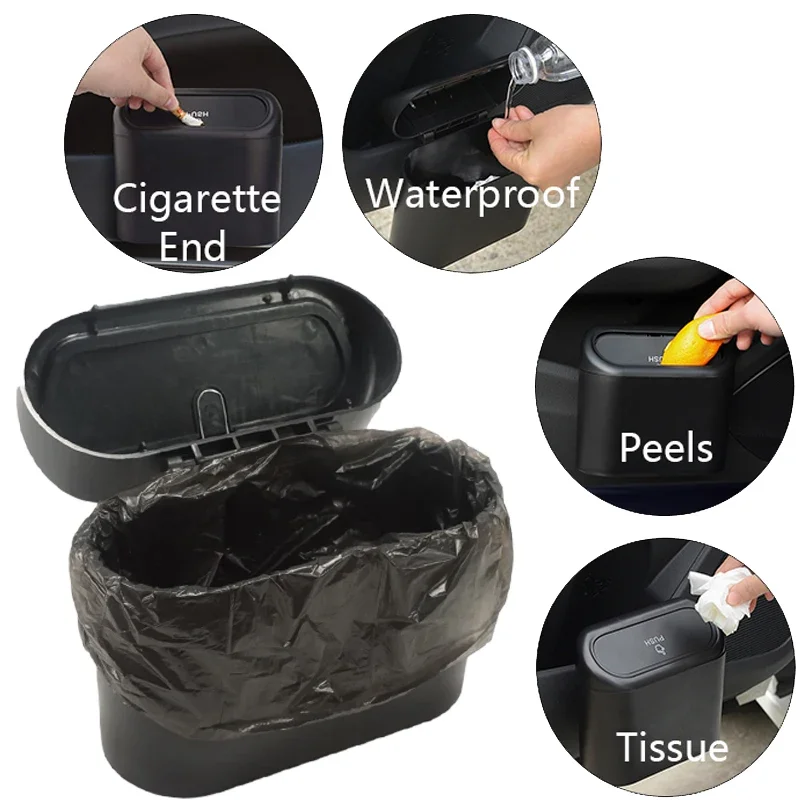 Car Trash Bin Hanging Vehicle Garbage Dust Case Storage Box Plastic Pressing Square Trash Can Type Auto Car Interior Accessories
Car Trash Bin Hanging Vehicle Garbage Dust Case Storage Box Plastic Pressing Square Trash Can Type Auto Car Interior Accessories