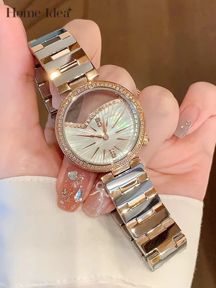 Designer Women Office Work Hollow Out Shiny Diamonds Watches Elegant Ladies Quartz Watches Stainless Steel Strap Wristwatch
Designer Women Office Work Hollow Out Shiny Diamonds Watches Elegant Ladies Quartz Watches Stainless Steel Strap Wristwatch