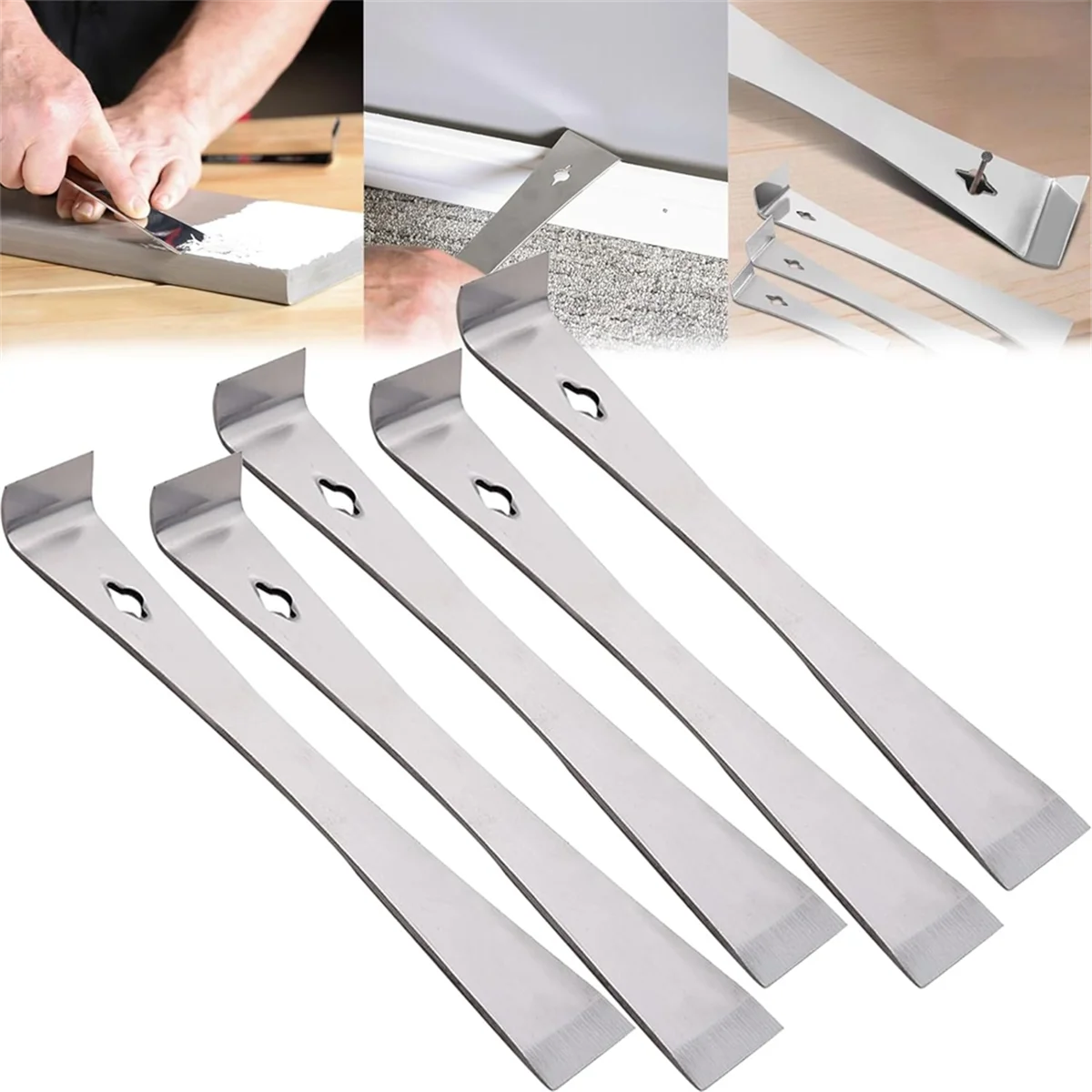 Woodworker'S Multi-Purpose Magic, 10 Inch Stainless Steel Pry BarScraper, 3 in 1 Woodworking Tool - Chisel, for Banging
Woodworker'S Multi-Purpose Magic, 10 Inch Stainless Steel Pry BarScraper, 3 in 1 Woodworking Tool - Chisel, for Banging