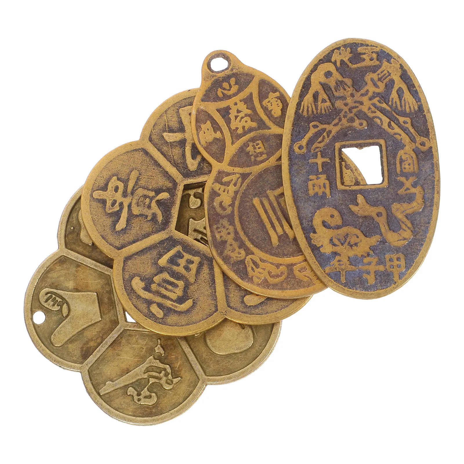 4Pcs Feng Shui Luck Coins Brass Ancient Chinese Divination Coins Decorative Craft Supply for Prosperity Health Wealth Energy
4Pcs Feng Shui Luck Coins Brass Ancient Chinese Divination Coins Decorative Craft Supply for Prosperity Health Wealth Energy